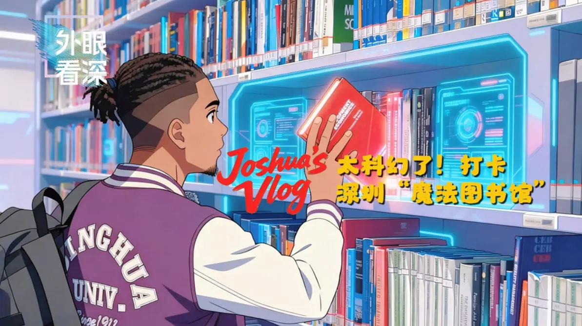 外眼看深｜Joshua's Vlog:太科幻了！打卡深圳「魔法圖書館」