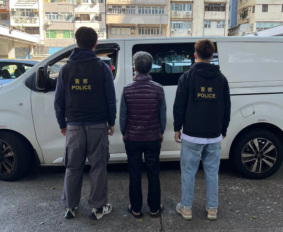 警方旺角掃黃拘六旬男主持