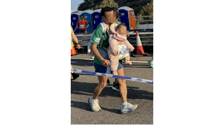 【渣馬2026】男子背娃跑全馬，中途被趕下場 網友：太癲，不負責！