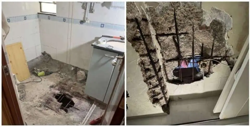 私人住宅裝修鑿穿浴室地台樓板 屋宇署：已要求即時停工
