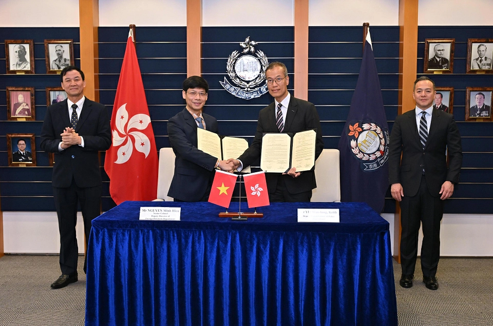警務處與越南公安部簽署諒解備忘錄 提升打擊跨境犯罪   