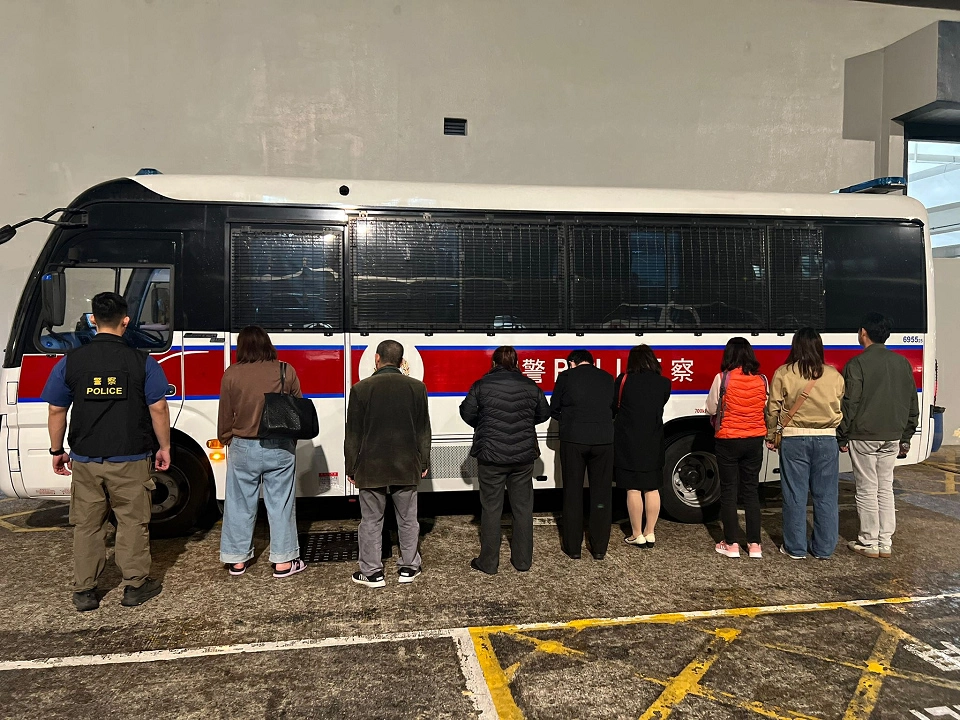 警方大埔破麻雀賭檔 拘捕8名男女