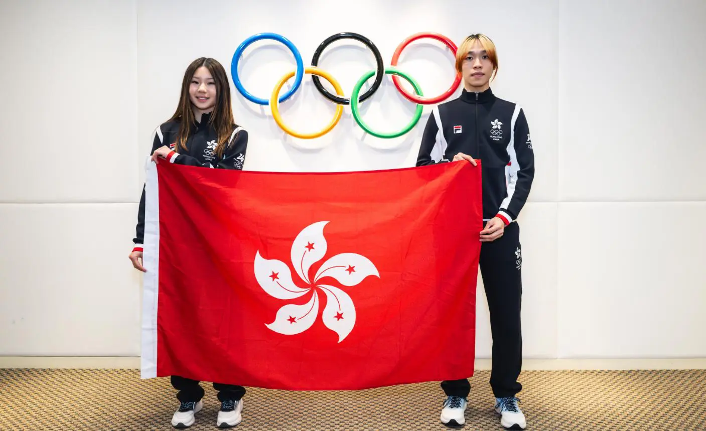 港隊啟程出戰米蘭冬奧 郭子峰金詠晞擔任開幕禮持旗手