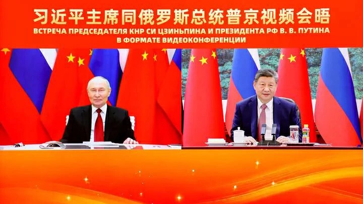 習近平同俄羅斯總統普京舉行視頻會晤