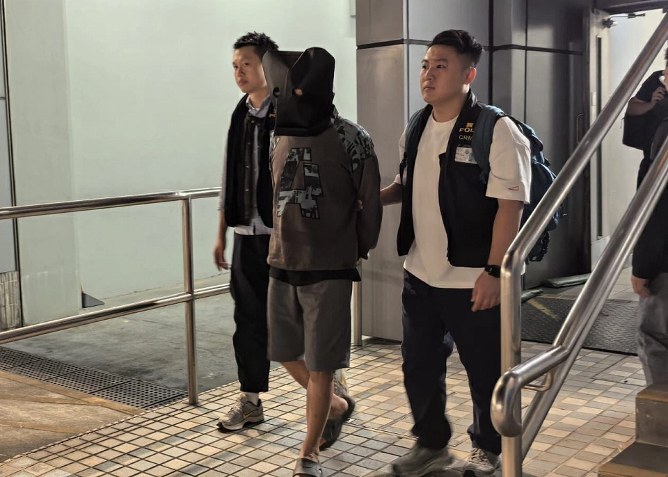 有片〡龍蝦灣謀殺案疑犯解押警方東九龍總部扣查