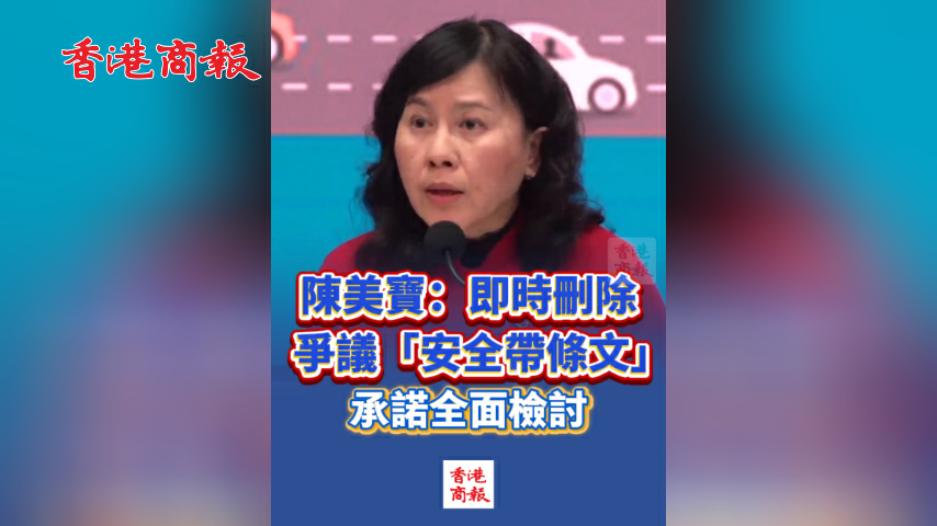 有片丨陳美寶：即時刪除爭議「安全帶條文」 承諾全面檢討