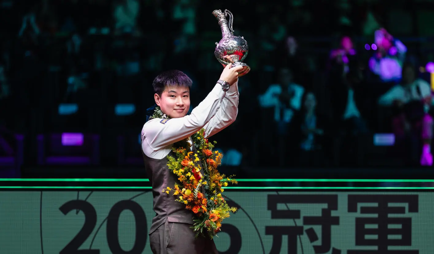 決賽10:6擊敗張安達 趙心童世界桌球大獎賽奪冠
