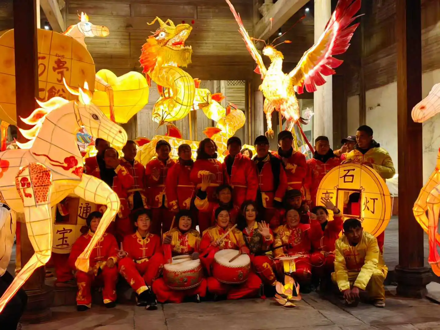 黃山黟縣：石亭民俗燈彩照亮「徽州年」