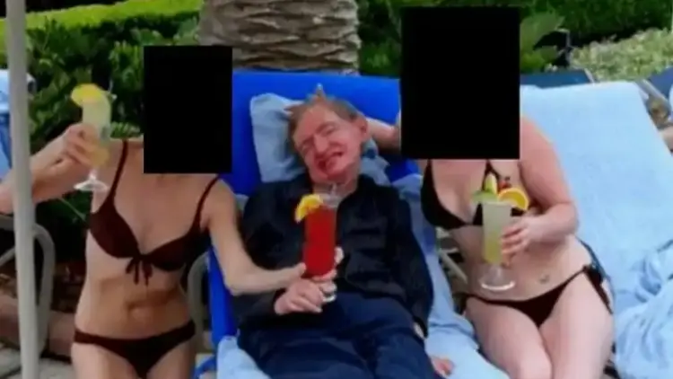 愛潑斯坦檔案現霍金與泳裝女子同遊照 家屬稱女子為護理人員