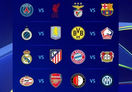 歐冠16強賽抽簽出爐：曼城再遇皇馬 切爾西對陣「大巴黎」