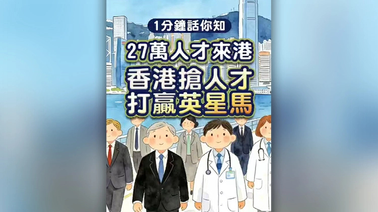 有片丨【1分鐘話你知】27萬人才來港 香港搶人才 打贏英星馬