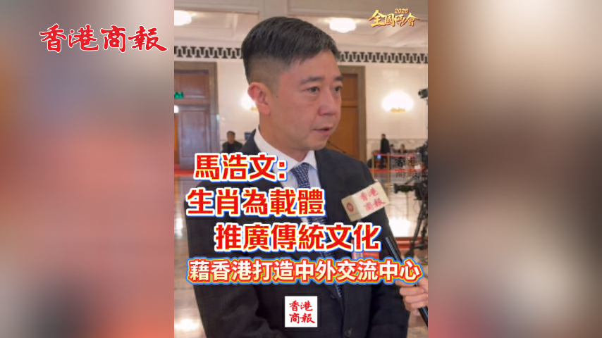 有片丨【全國兩會】馬浩文：生肖為載體推廣傳統文化 藉香港打造中外交流中心