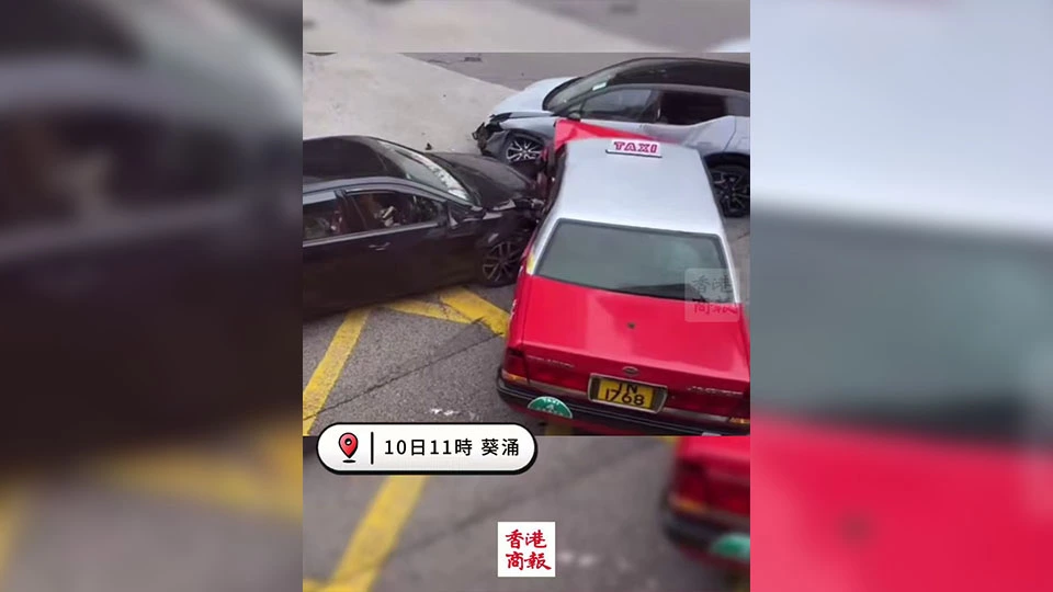 有片｜葵涌和宜合道路3車串燒 2司機受傷