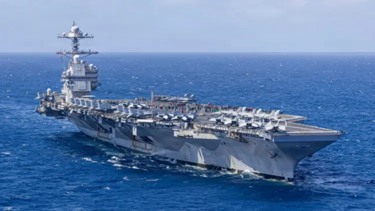 美福特號航母洗衣房起火 2名船員受傷 稱與戰鬥無關