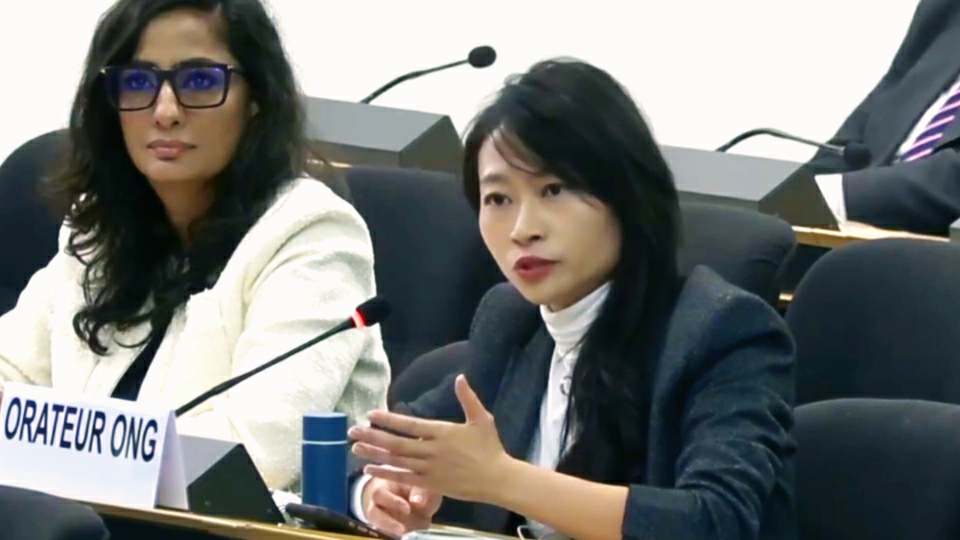 陳穎欣於聯合國人權理事會發言 籲銘記軍國主義侵略歷史