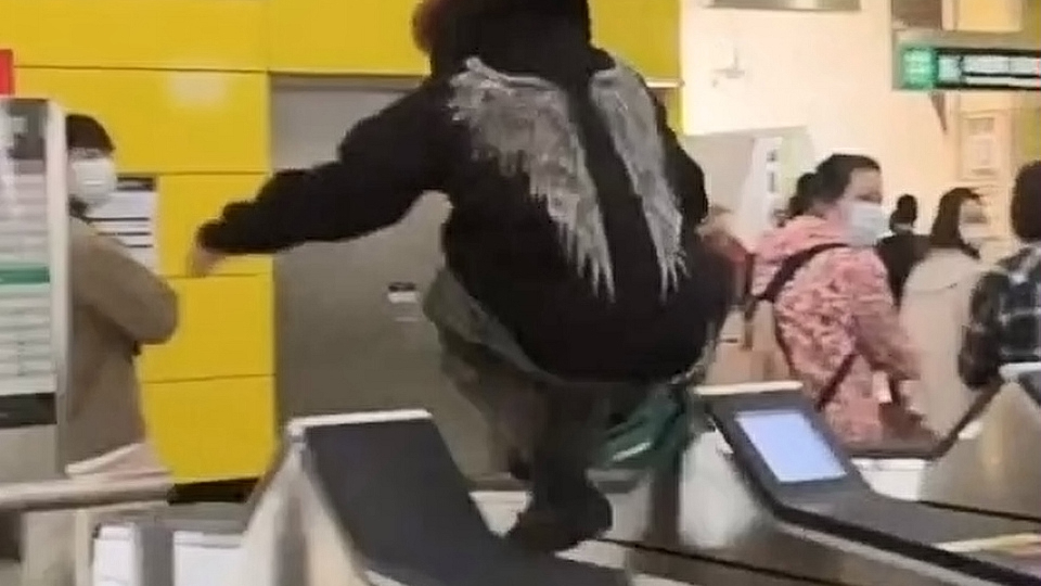 有片｜男子港鐵油塘站跳閘逃票 網民：為咗十幾蚊咁搏命