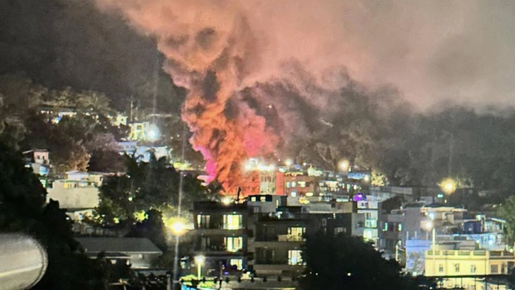 荃灣老圍附近鐵皮屋火警升為三級 約100人疏散