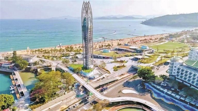 大梅沙湖海連橋全面貫通