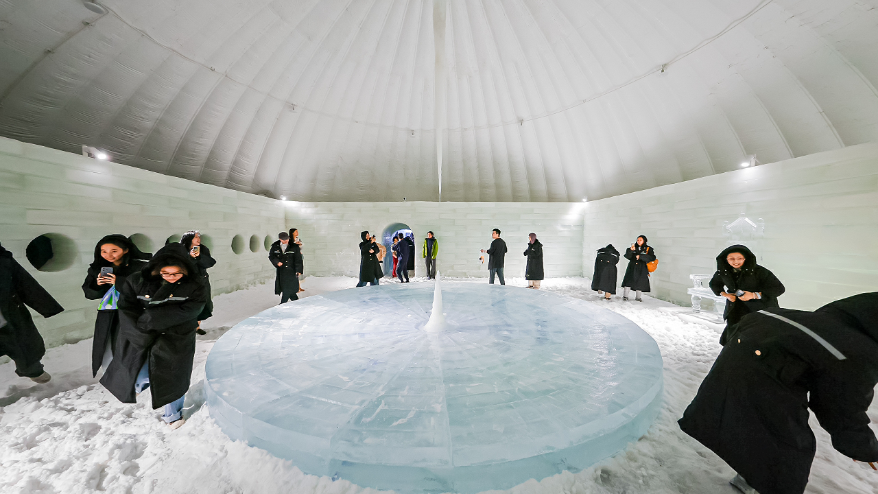 有片｜雪落鵬城 體感冰雪！沈少民「零下20度」藝術展啟幕