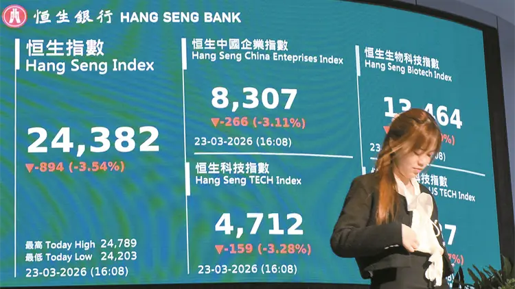 亞股遭遇「黑熊日」 恒指一度跌逾千點 特朗普欲罷手 港股夜期高水