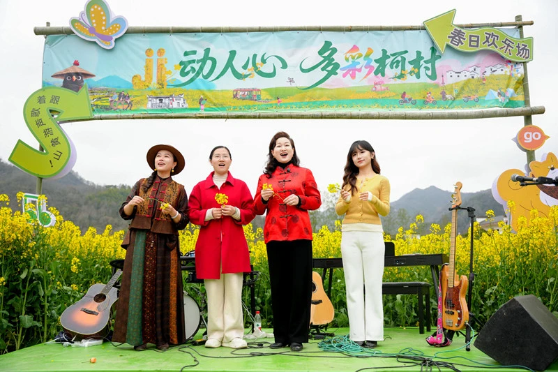 皖黟縣：油菜花海漫捲徽州春色