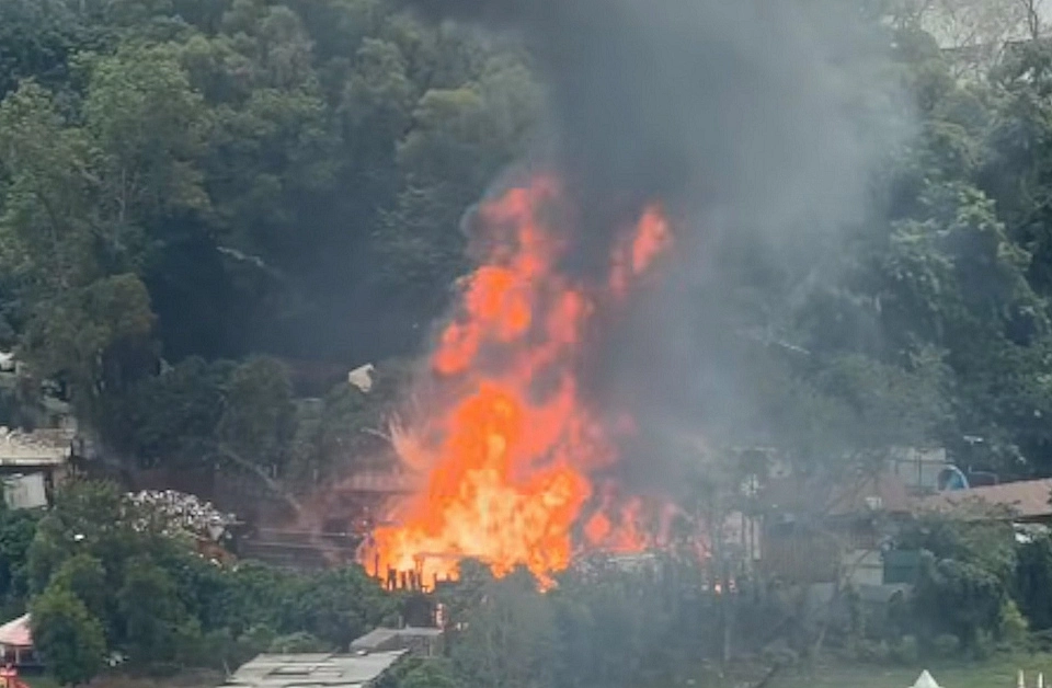 有片︱大埔回收場火警2工人傷 消防呼籲市民盡量留室內關窗