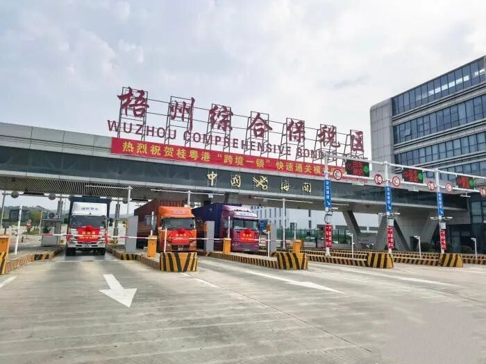 桂粵港「跨境一鎖」廣西首發 梧州直達香港物流新通道正式開通