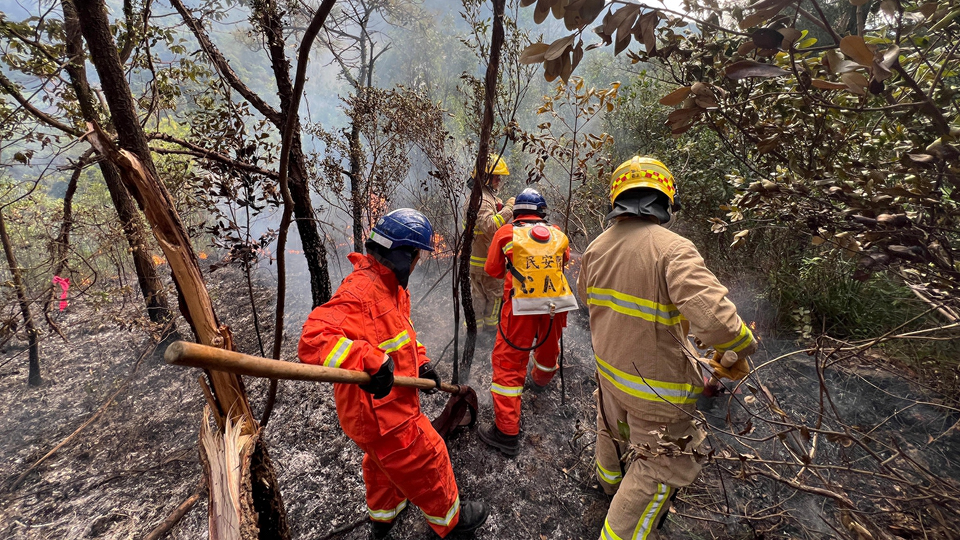 消防處額外調配近300人 在新界北12個山火高風險地巡邏