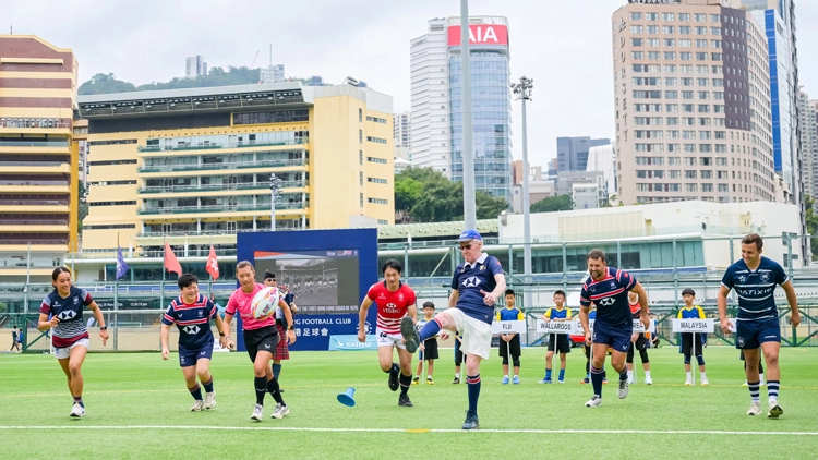 香港七欖紀念50周年 首屆港隊隊長主持開球禮
