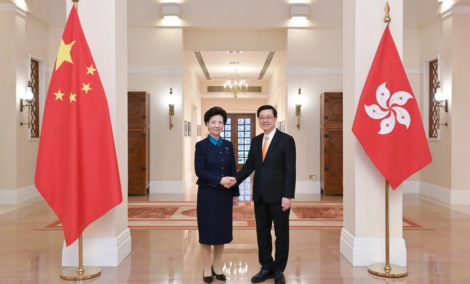 國務委員諶貽琴與李家超會面