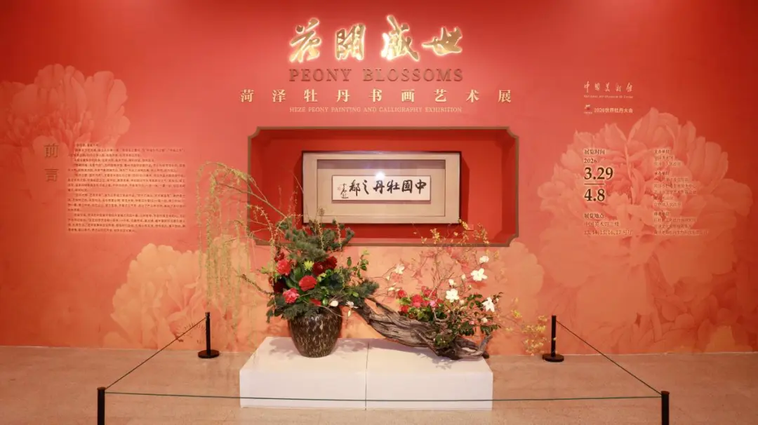 花開盛世綻京華 菏澤牡丹書畫藝術展亮相中國美術館