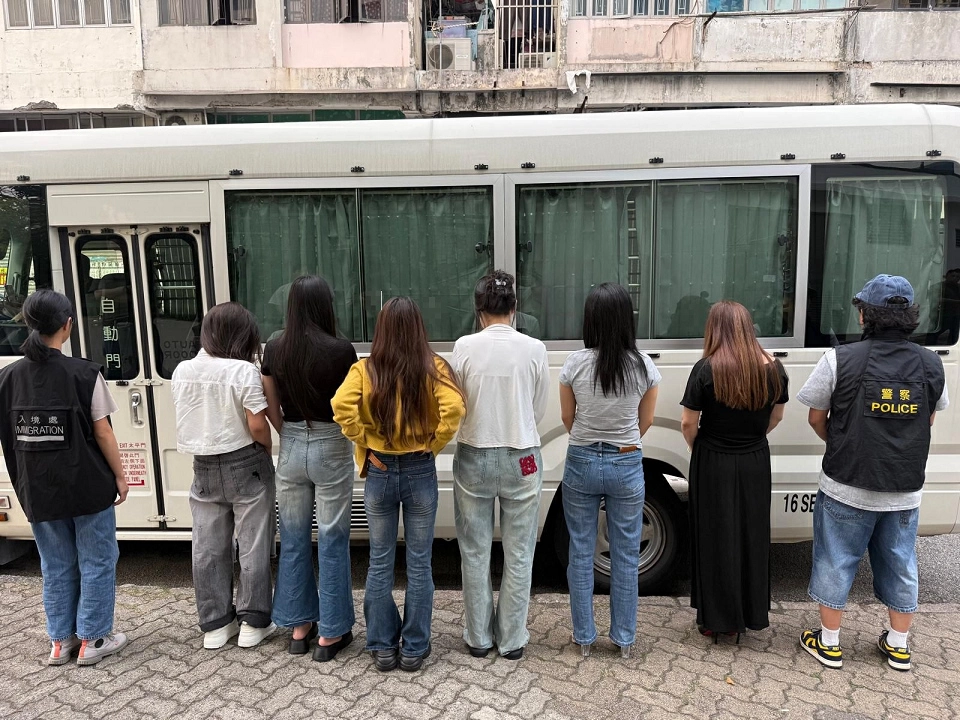 警方新界北區掃黃拘8內地女