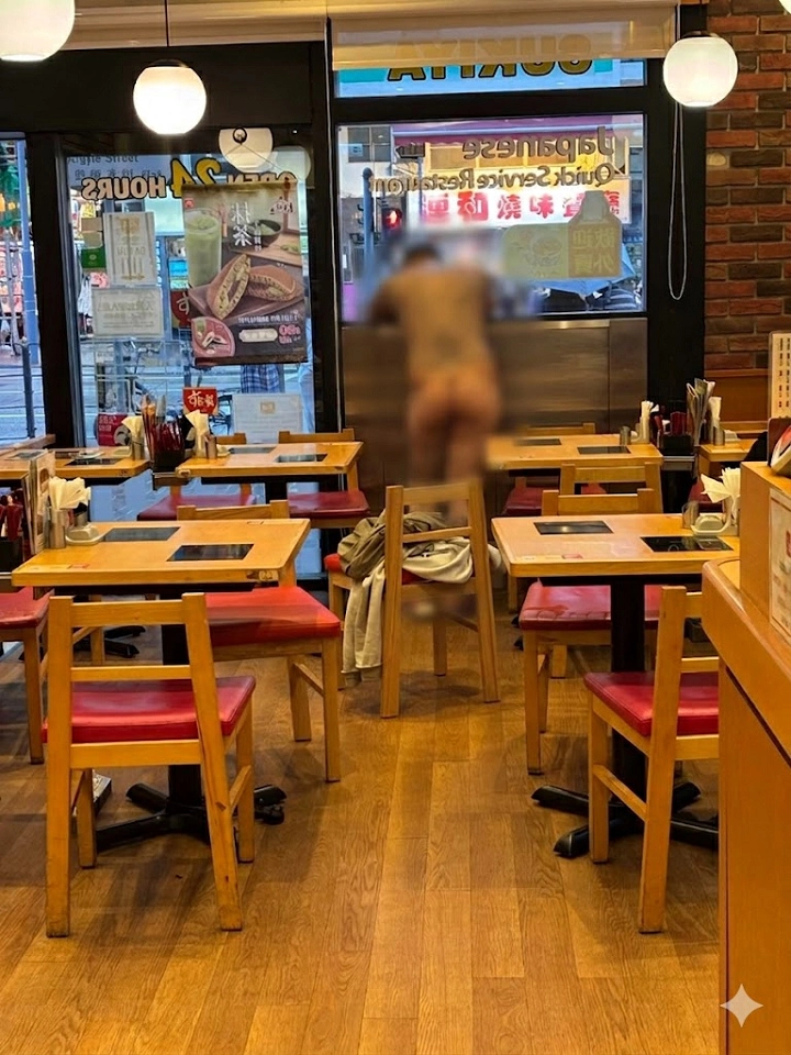 旺角日式餐廳驚現全裸男 警帶走送院檢查