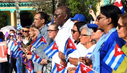 古巴民眾集會譴責美國長期封鎖