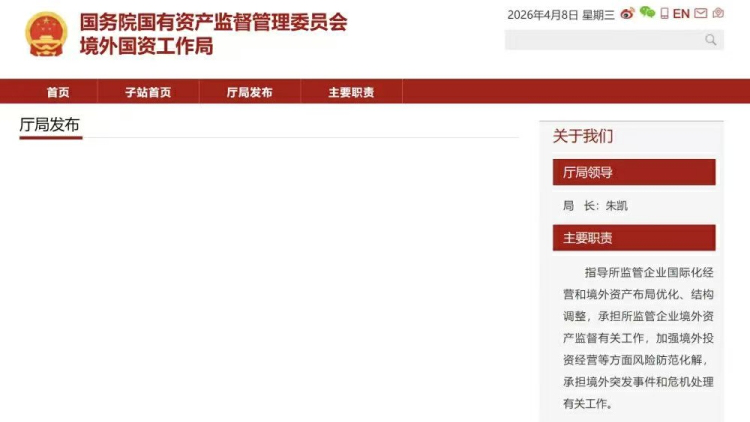 國務院國資委成立境外國資工作局