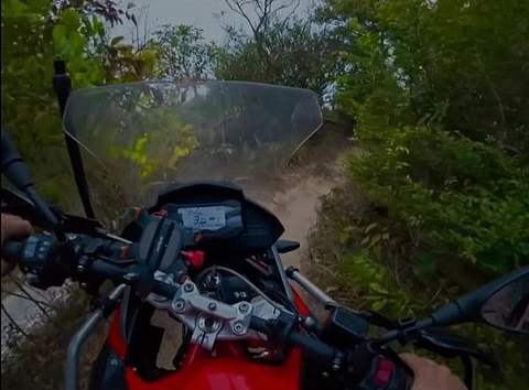 有片｜電單車闖大帽山郊野公園 警檢控26歲鐵騎士