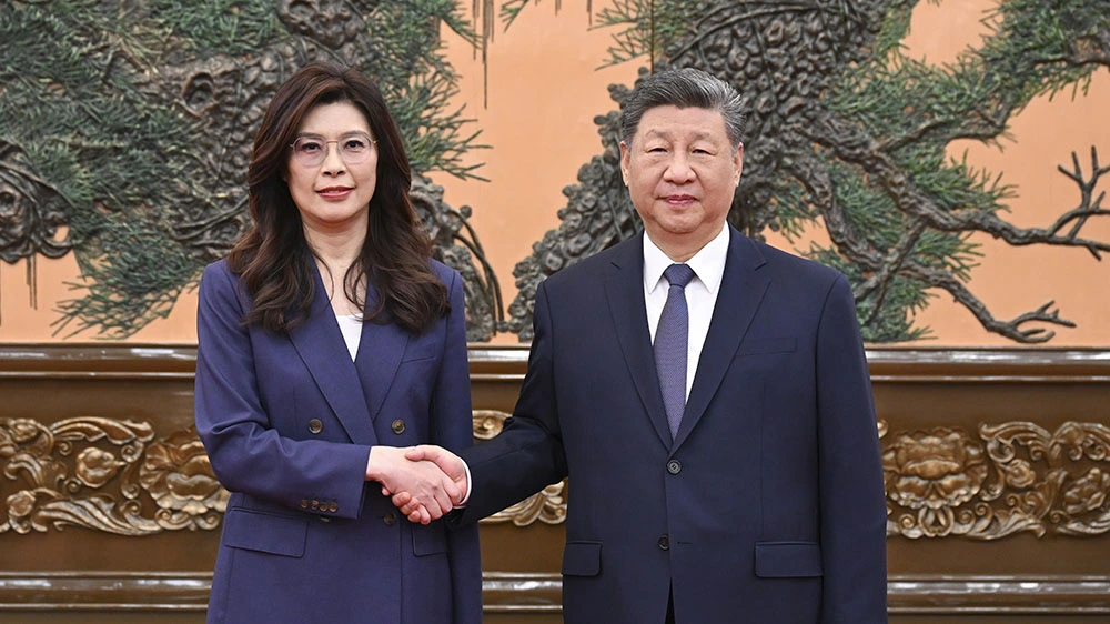 習近平總書記會見中國國民黨主席鄭麗文 王滬寧蔡奇等參加會見