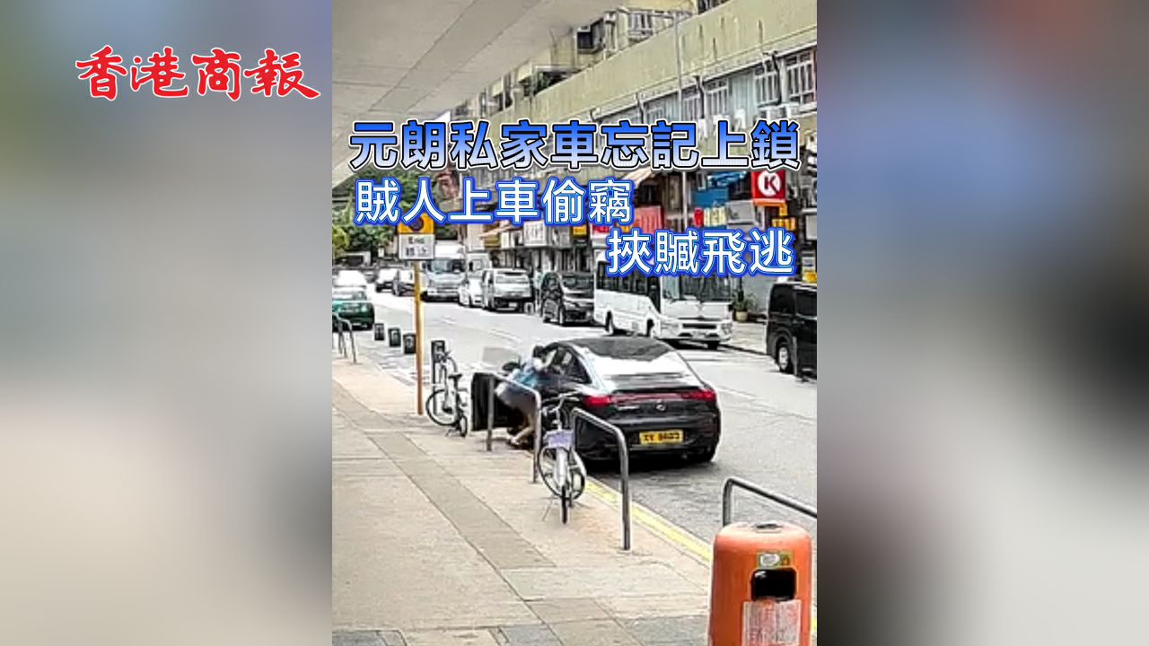 有片丨元朗私家車忘記上鎖 賊人上車偷竊挾贓飛逃