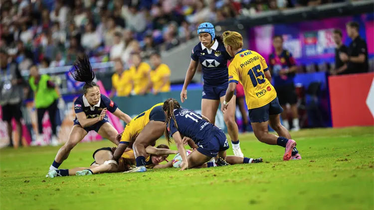 香港七欖銀劍賽次戰：港女隊12:24負泰國 港男隊7:14不敵日本