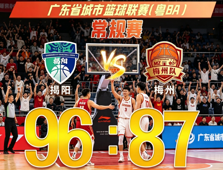 有片｜96：87！揭陽隊主場擊敗梅州隊