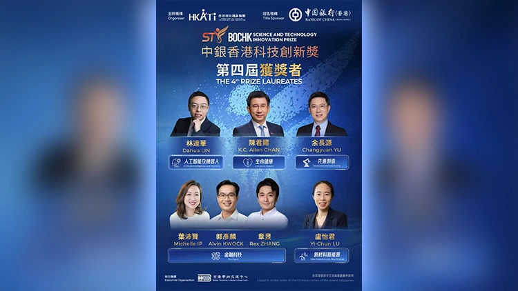 第四屆「中銀香港科技創新獎」獲獎名單揭曉