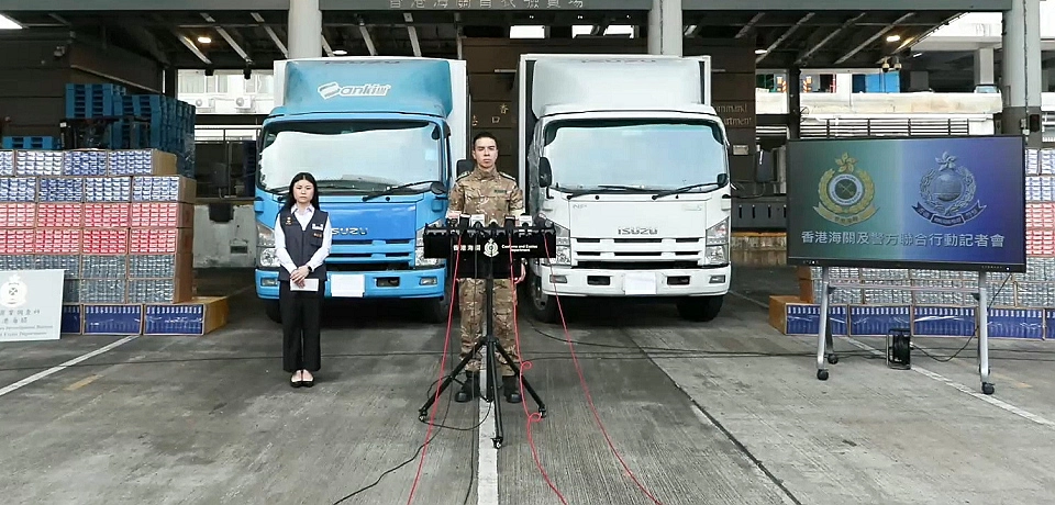 水警海關聯合打擊私煙 破5案檢3500萬元貨
