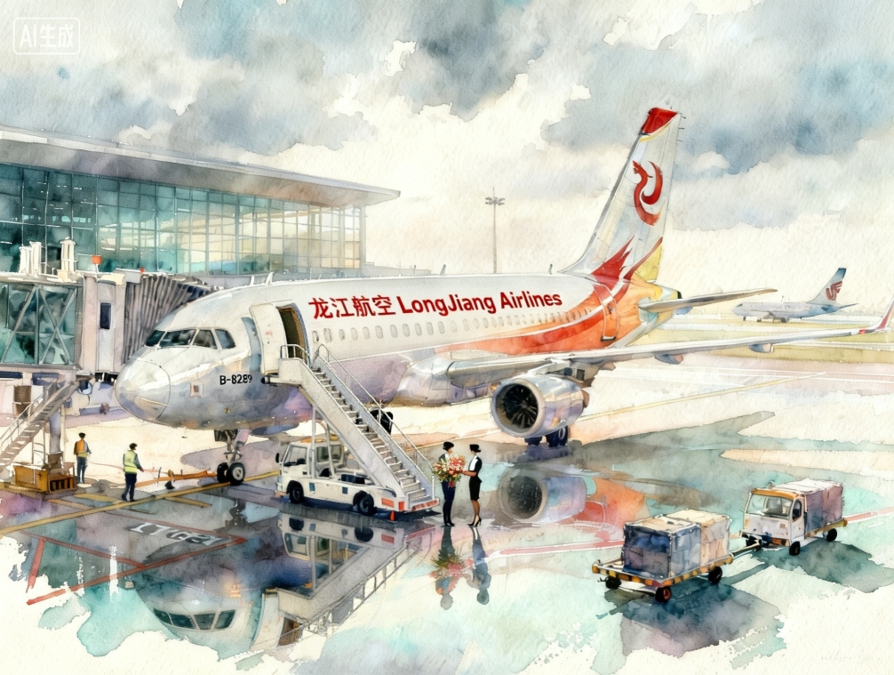 有片︱南北再添「空中快線」！龍江航空開通哈爾濱-宜昌-揭陽潮汕新航線
