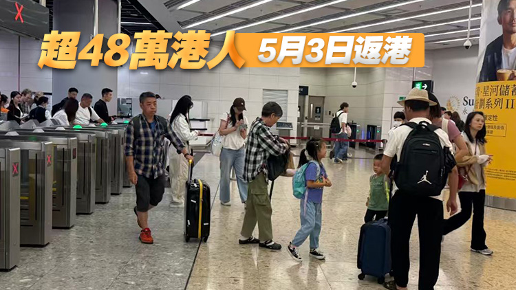 五一黃金周首三日累計超71萬內地客訪港