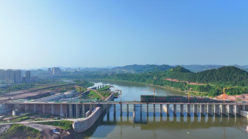 渠江風洞子航運工程迎關鍵節點 發電廠房管型座首倉二期混凝土澆築完成