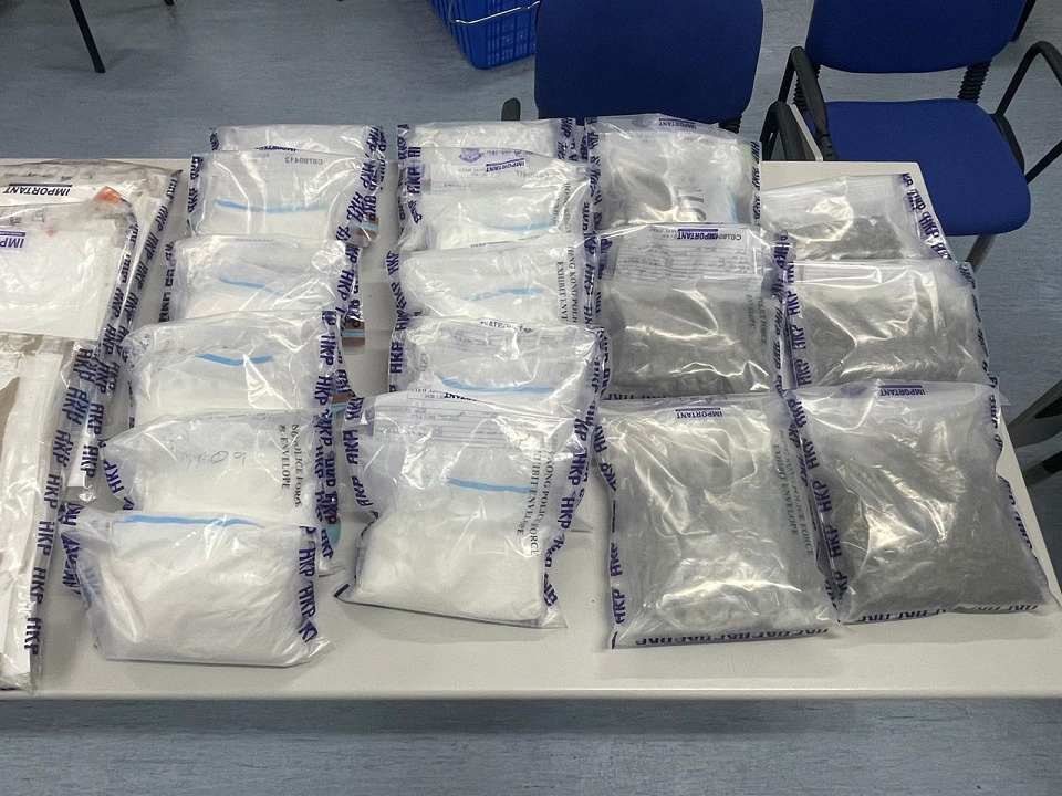 警方大角咀破毒品儲存倉 拘一男檢2300萬元毒品