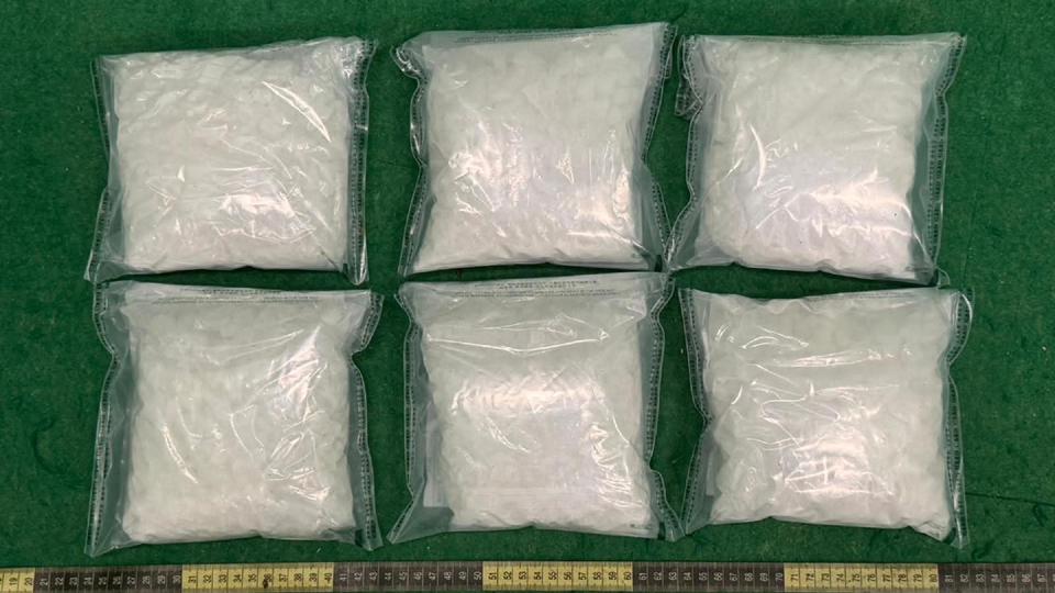 海關機場檢獲3.7公斤氯胺酮及9公斤大麻花 市值310萬元 拘3男