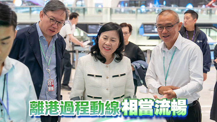 機場二號客運大樓月底啟用 陳美寶兩度視察 左腳受傷體驗無障礙設施