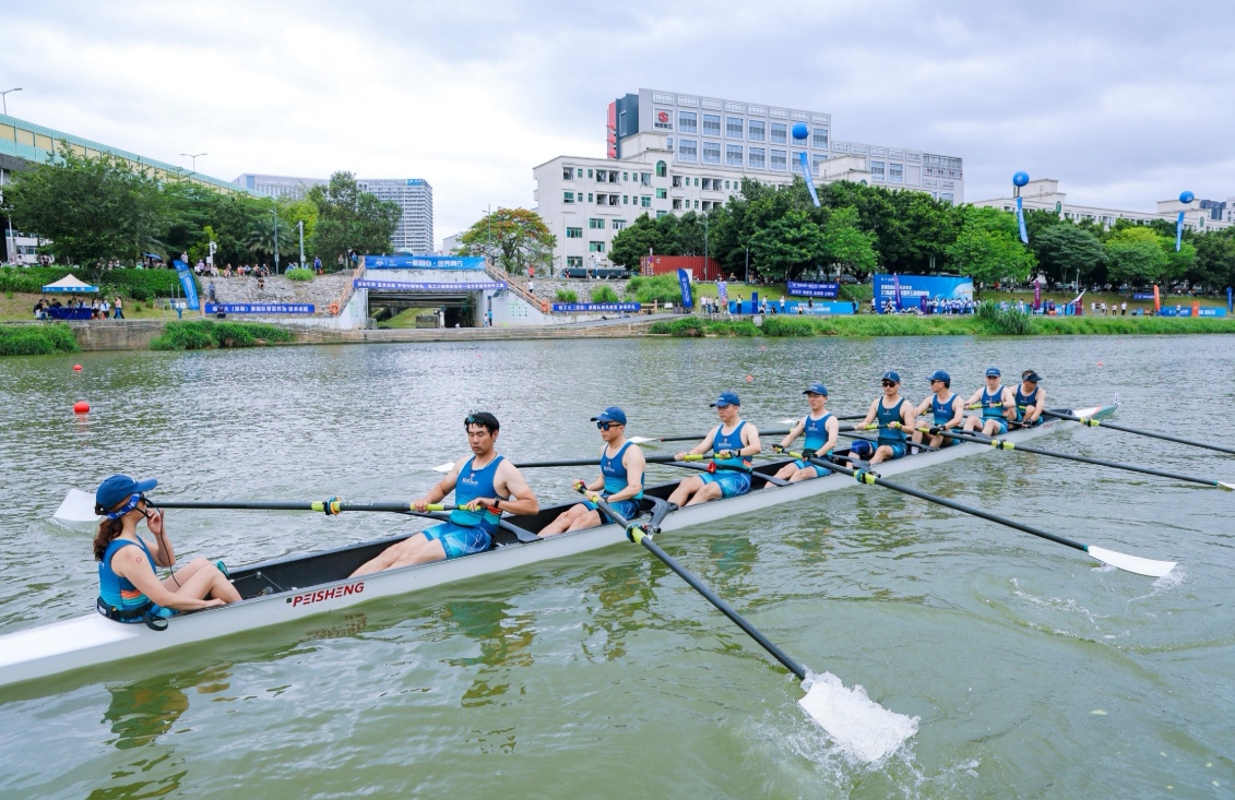 深圳「X9聯盟」第五屆賽艇聯賽首站比賽在深圳光明區茅洲河畔舉行