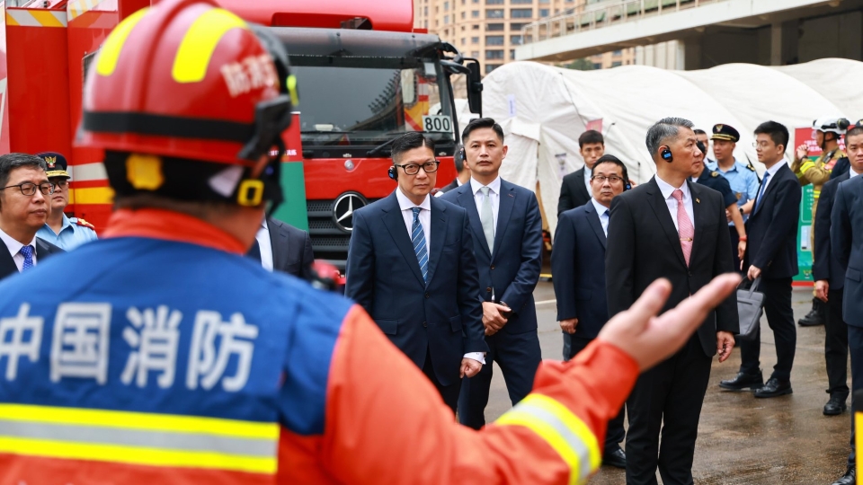 「聯城─2026」大灣區應急救援聯合演練於澳門舉行 首度加入高層樓宇滅火元素